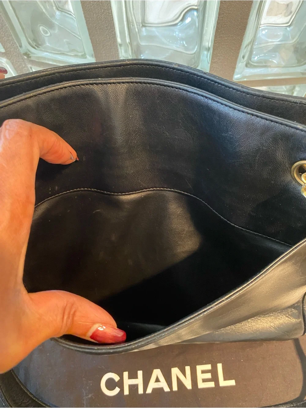 CHANEL Timeless CC Tote in Black Lambskin Leather with 24k gold-plated hardware